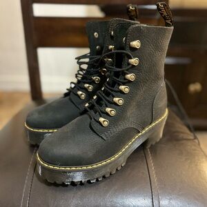 Dr Martens Leona Combat boots in soft leather